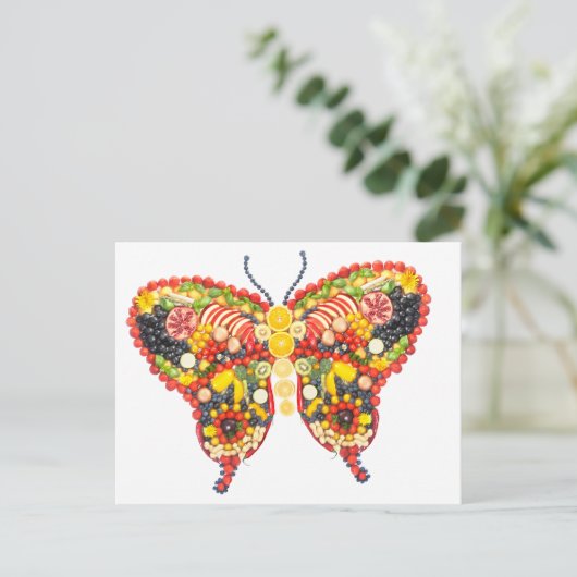 veggieart butterfly briefkaart (Staand voorkant)