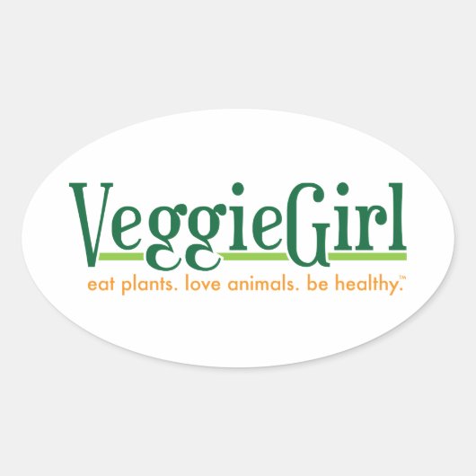 VeggieGirl Sticker (Voorkant)