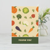 Veggiepatroon Bedankkaart (Staand voorkant)