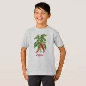Veggies 12 pepers, voeding, groenten, vegan, boer t-shirt (Voorkant volledig)