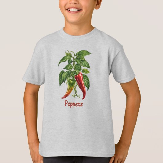 Veggies 12 pepers, voeding, groenten, vegan, boer t-shirt (Voorkant)