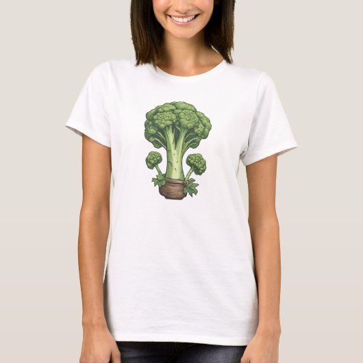 Veggies 3 broccoli, broccoli, groente, tuin t-shirt (Voorkant)
