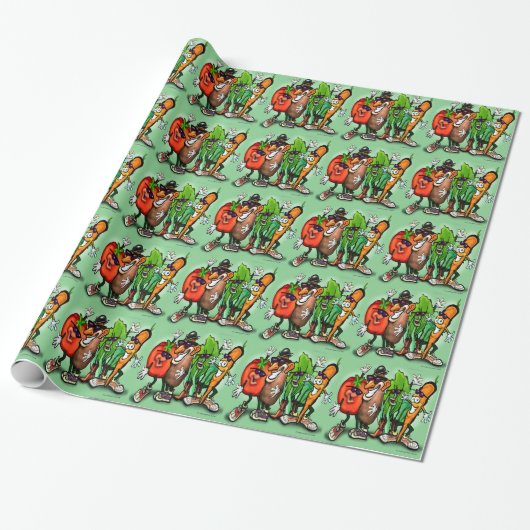 Veggies Cadeaupapier (Uitgerold)