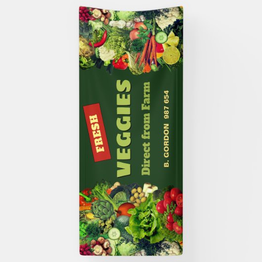 Veggies Direct uit Boerderij Spandoek (Verticaal)
