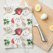 Veggies en specerijen theedoek (Quarter Fold)