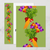 Veggies & Flowers, Garden Club Invitation Kaart (Voorkant / Achterkant)