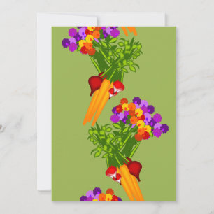 Veggies & Flowers, Garden Club Invitation Kaart