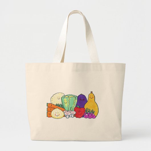Veggies Grote Tote Bag (Voorkant)