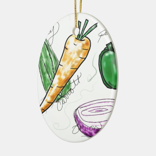 Veggies Keramisch Ornament (Links)