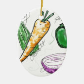 Veggies Keramisch Ornament (Voorkant)