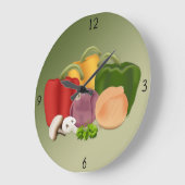 Veggies Large Clock Grote Klok (Hoek)