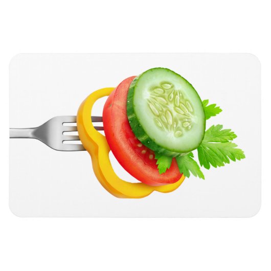 Veggies op een vork magneet (Horizontaal)