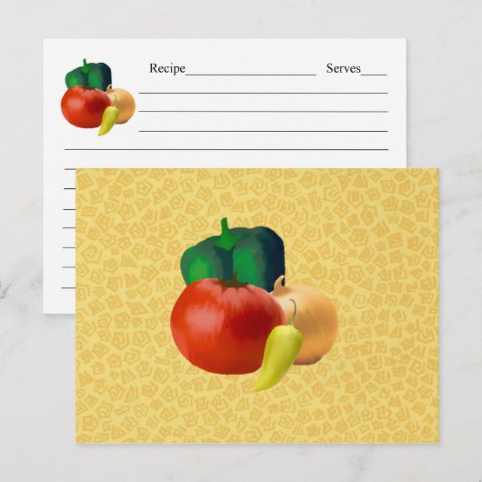 Veggies Recipe Kaart (Voorkant / Achterkant)