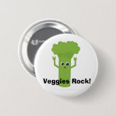 Veggies Rock. Ronde Button 5,7 Cm (Voorkant /achterkant)