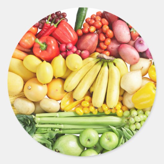Veggies Ronde Sticker (Voorkant)