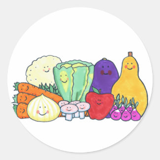 Veggies Ronde Sticker