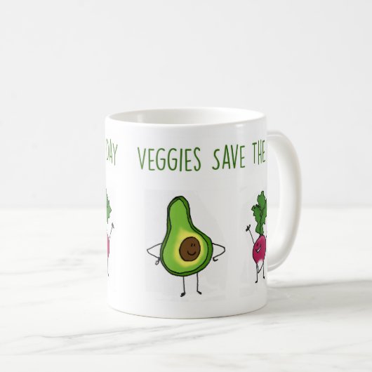 Veggies Save the Day Avocado and Radish Mok (Voorkant rechts)