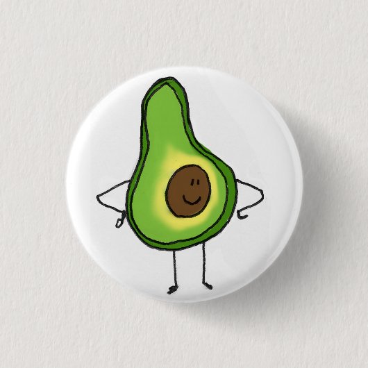 Veggies Save the Day Avocado Button (Voorkant)