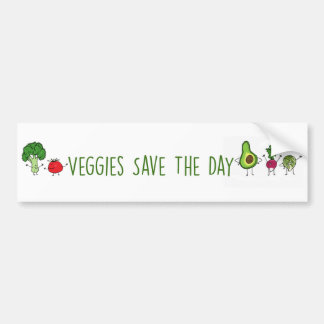 Veggies Save the Day Bumpersticker