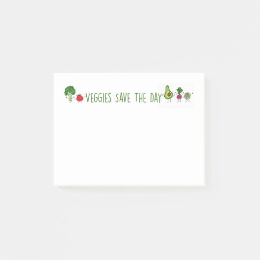 Veggies Save the Day Post-it Notes (Voorkant)