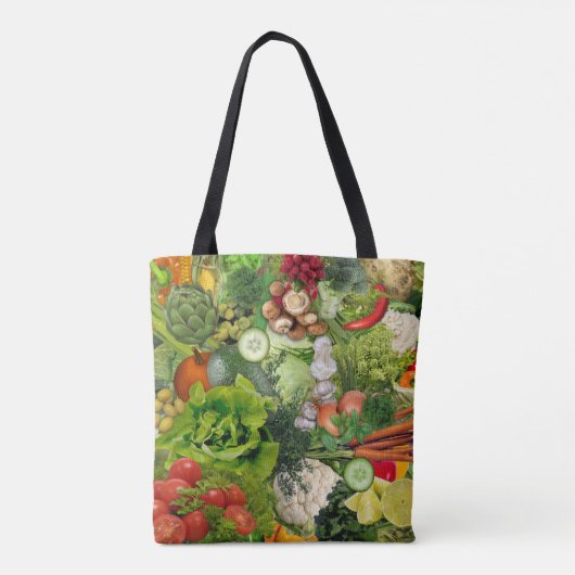 Veggies 🥕 🥬 🧅 tote bag (Achterkant)