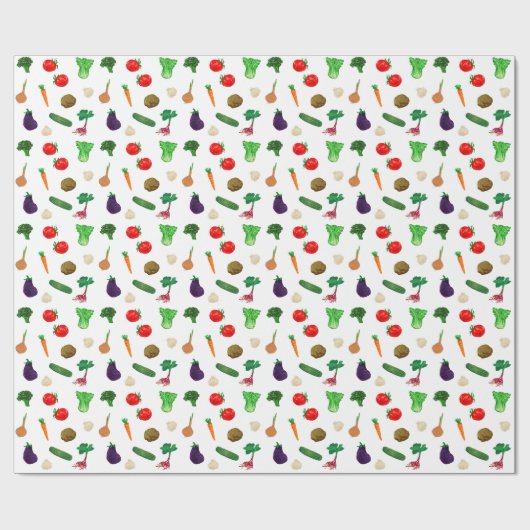 Veggies Vegetables Gift Wrap Cadeaupapier (Vlak)