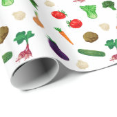 Veggies Vegetables Gift Wrap Cadeaupapier (Rol Hoek)