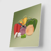 Veggies Vierkante Klok (Hoek)