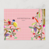 Veggies Waterverf Vichy Pattern Briefkaart (Achterkant)
