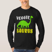 Veggiesaurus Dino Vegetarian no Plant Based D T-shirt (Voorkant)