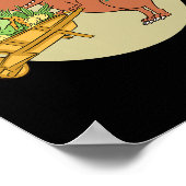 Veggiesaurus Proud Vegan Vegetarian Dinosaur Lover Poster (Hoek)
