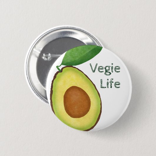 Vegie Life AVOCADO Button (Voorkant /achterkant)