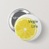 Vegie Life LEMON Button (Voorkant /achterkant)