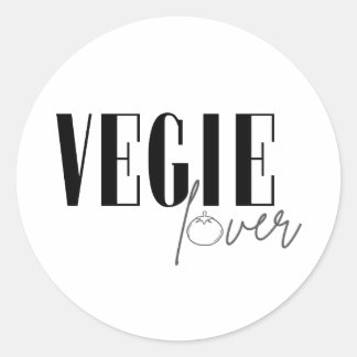 Vegie lover ronde sticker