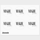 Vegie lover ronde sticker (Vel)