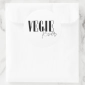 Vegie lover ronde sticker (Tas)