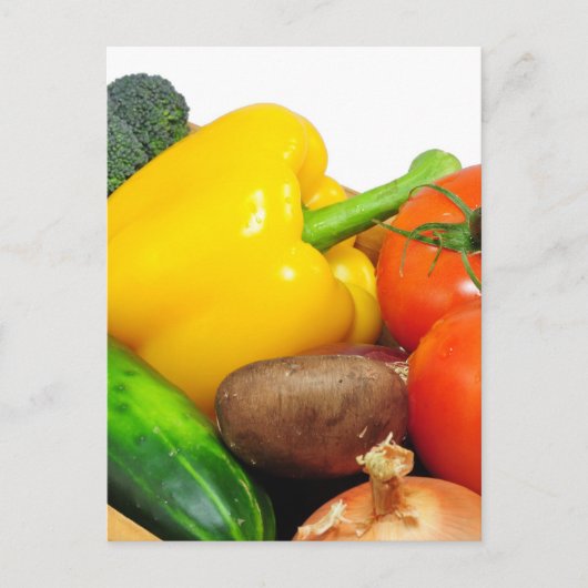 Vegtafels in een mand briefkaart (Voorkant)