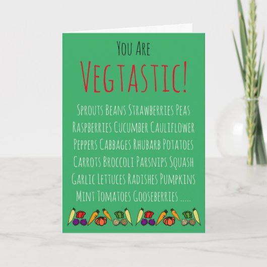 Vegtastic Gardener's Happy Birthday gepersonalisee Kaart (Voorkant)