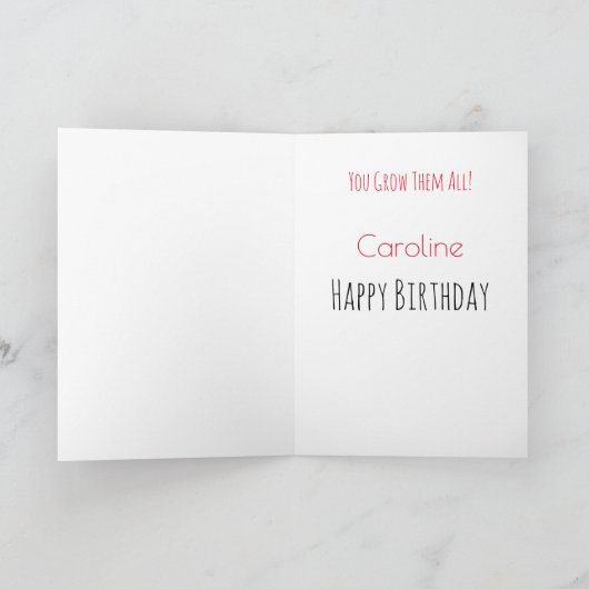 Vegtastic Gardener's Happy Birthday gepersonalisee Kaart (Binnen)