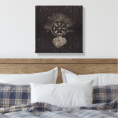 Vegvisir and Tree of life - Yggdrasil Canvas Afdruk (Insitu (Slaapkamer))