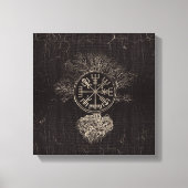 Vegvisir and Tree of life - Yggdrasil Canvas Afdruk (Voorkant)