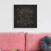 Vegvisir and Tree of life Yggdrasil Canvas Afdruk (Insitu (Woonkamer))