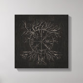 Vegvisir and Tree of life Yggdrasil Canvas Afdruk (Voorkant)