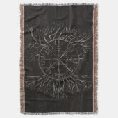 Vegvisir and Tree of life Yggdrasil Deken (Voorkant Verticaal)