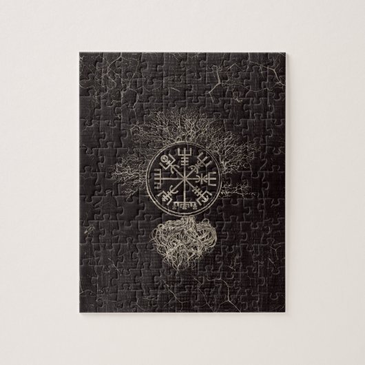Vegvisir and Tree of life - Yggdrasil Legpuzzel (Verticaal)
