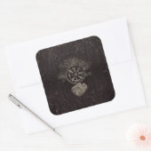 Vegvisir and Tree of life - Yggdrasil Vierkante Sticker (Envelop)