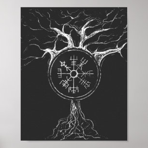 Vegvisir-boom van leven poster
