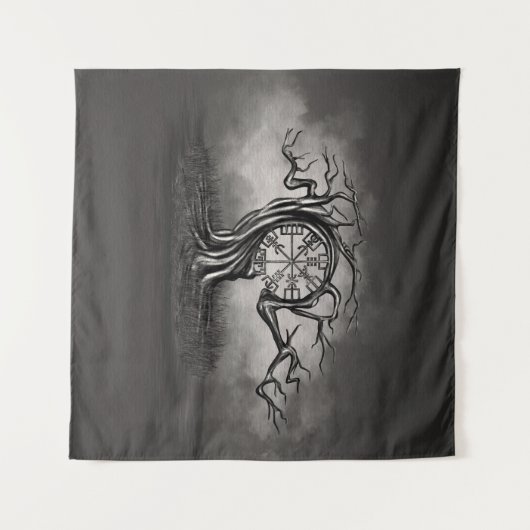 Vegvisir-boom Wandkleed (Voorkant (horizontaal))