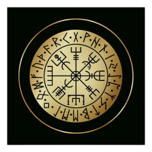 Vegvisir Compass: Rondes van IJsland Perfect Poster