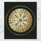 Vegvisir Compass: Rondes van IJsland Wijn Etiket (Enkel label)